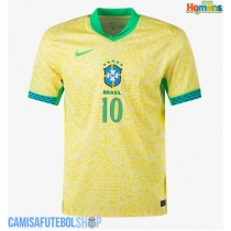 Camisa de time de futebol Brasil Rodrygo Goes #10 Replicas 1º Equipamento Copa America 2024 Manga Curta